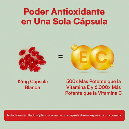 "El Antioxidante más Poderoso de la Naturaleza, Piel Reluciente, salud Ocular  y mejor Rendimiento"