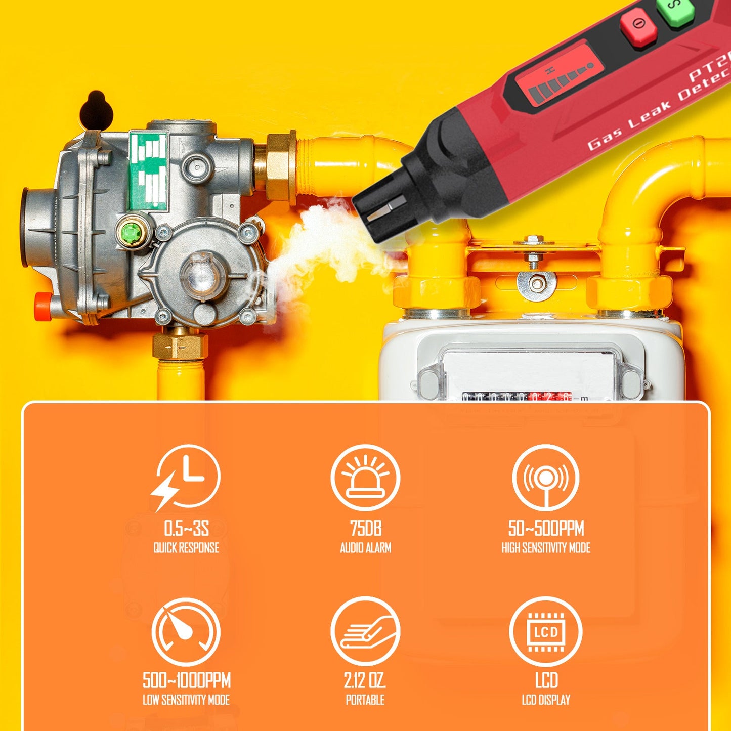 Bolígrafo Detector de Gas Seguro