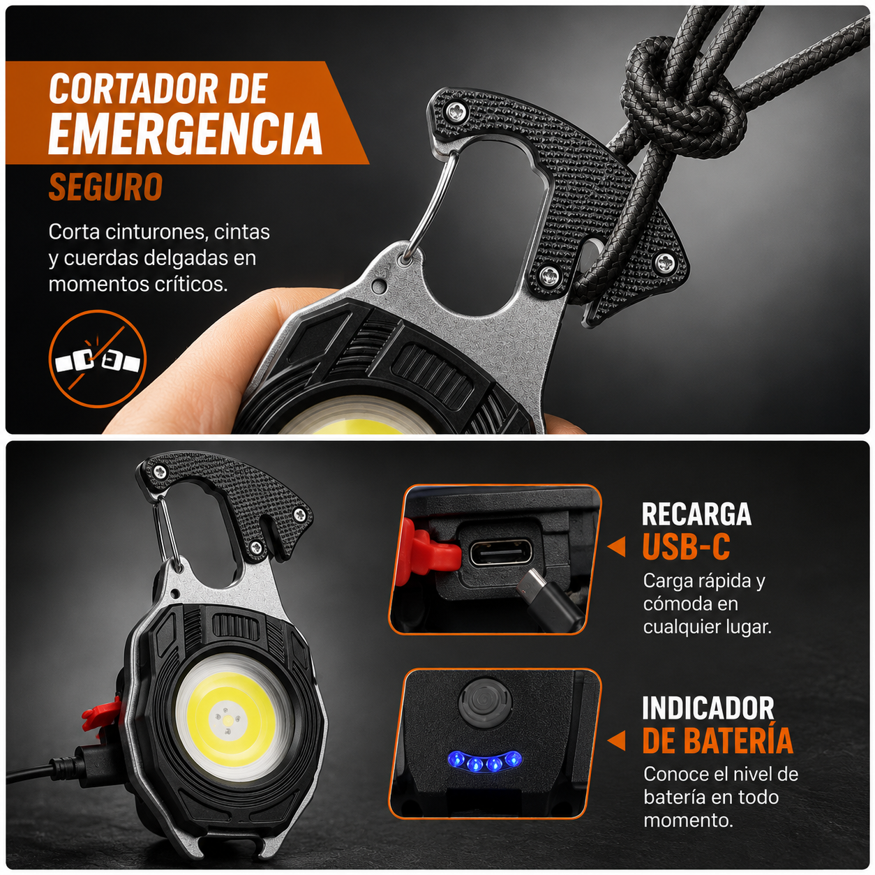 Portallaves SOS de Emergencia 8 en 1 - Tu Kit de Emergencia siempre contigo