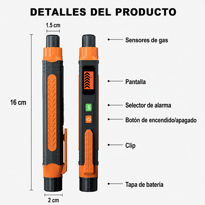 Bolígrafo Detector de Gas Seguro