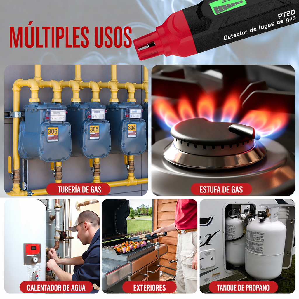 Bolígrafo Detector de Gas Seguro