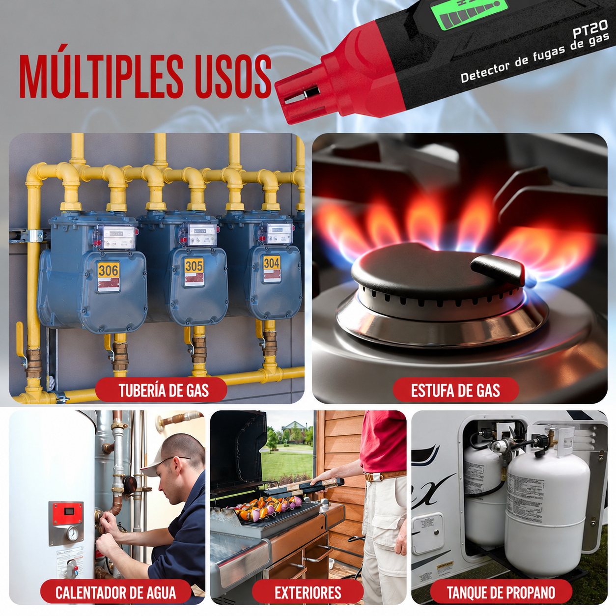 Bolígrafo Detector de Gas Seguro